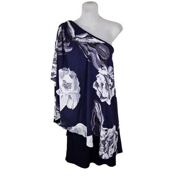 Alice + Olivia Dresses & Skirts - Alice + Olivia Silk One Shoulder Floral Dress ~ Size XS~Flowy Party Drape Fairy